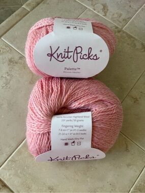Knit Picks Palette Blossom Heather Pink Fingering Weight Wool Yarn